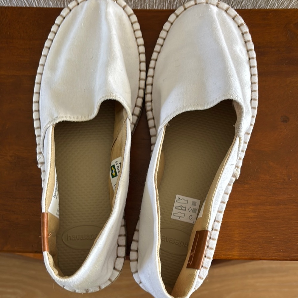 Havaianas Women's White Espadrilles Size 8